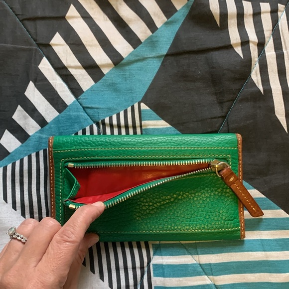 Green leather wallet Dooney Bourke - Picture 3 of 4